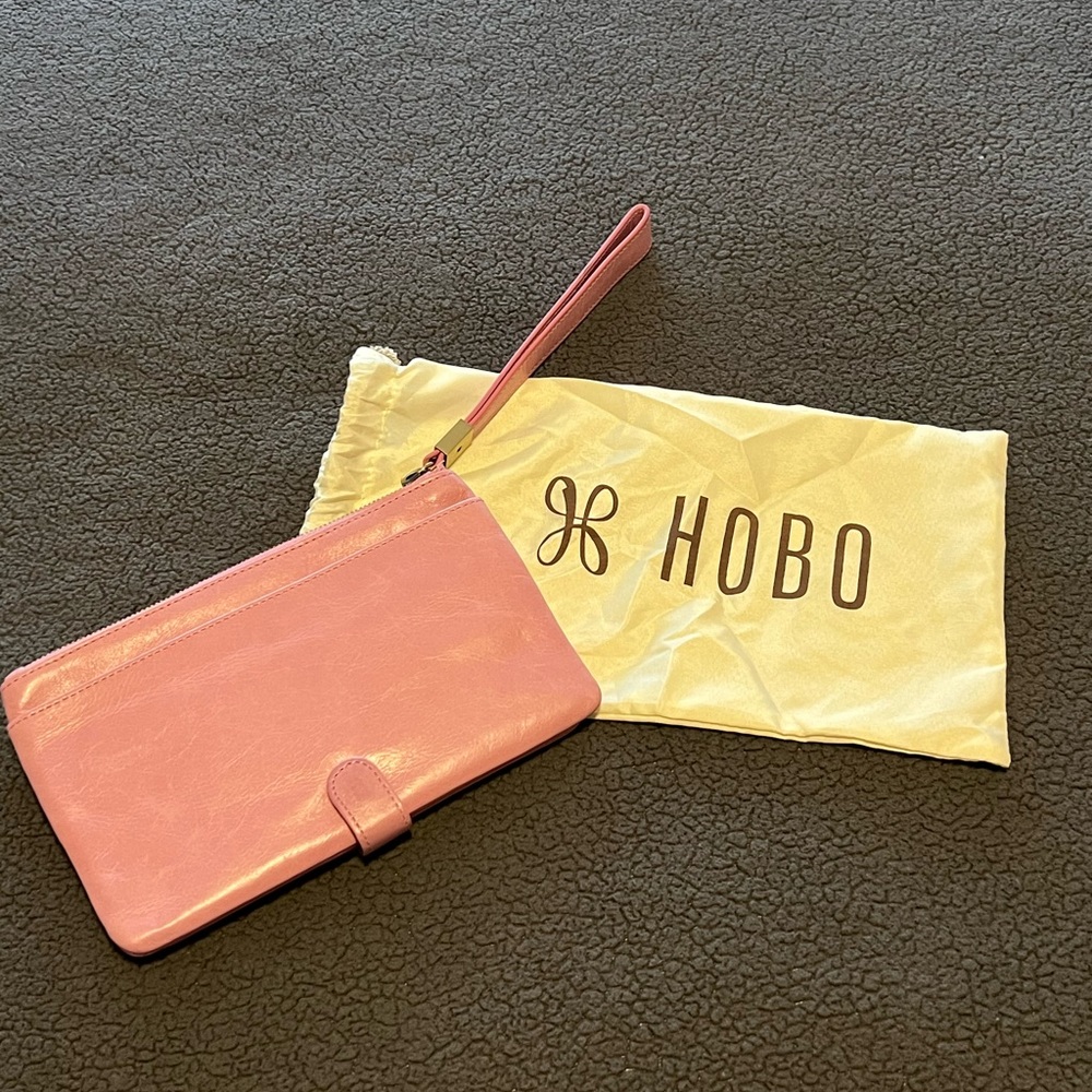 Hobo Pink Leather Wristlet